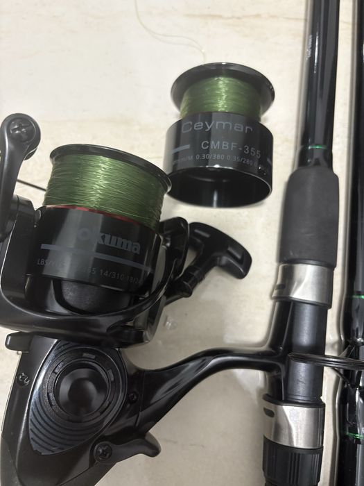 Set complet de pescuit Lansete, mulinete, avertizor, swinger, husa