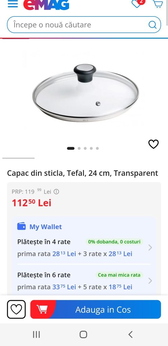 Tigaie inalta cu capac .