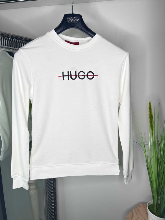 Bluza Hugo alba - scris taiat