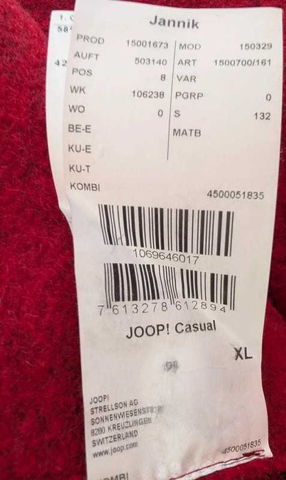 Jacheta Joop! de lana amestec