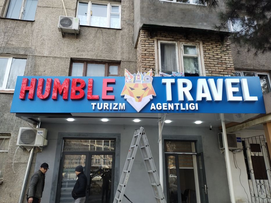 Reklama xizmati bukva baner Реклама буква банер