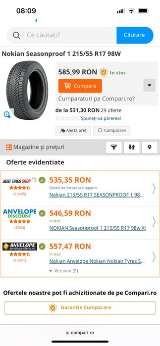 Set Jante noi IARNA 2024 Golf 7 8 Superb Octavia NOKIAN 215 55 17
