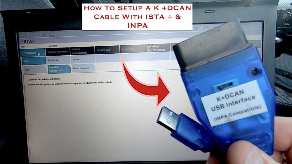 VAND Tester Bmw INTERFATA K+Dkan Diagnoza Enet Seria E F G INPA ISTA +