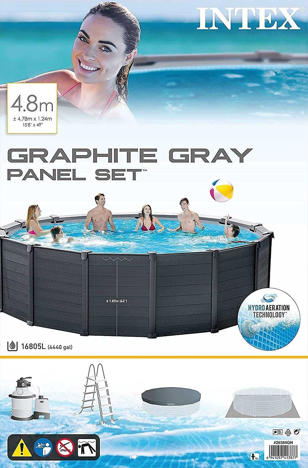 Intex Frame Pool Graphite 478x124cm