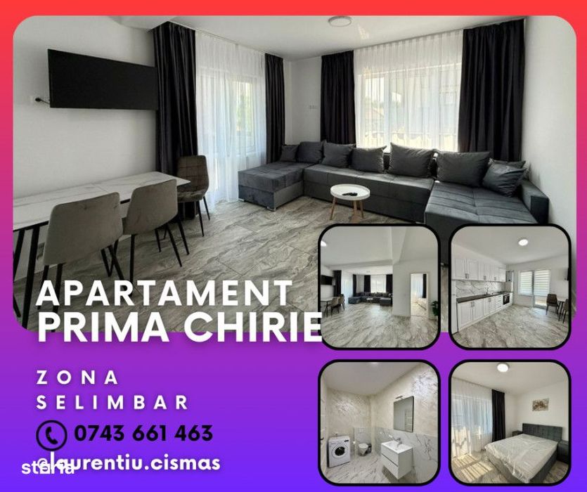 Apartament Nou 2 camere - Prima inchiriere - 2 Balcoane