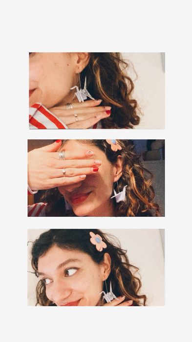 Cercei unicat origami caligrafiati