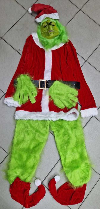 Grinch costum ADULTI masca mos craciun (spiridus craciunita spiridusa