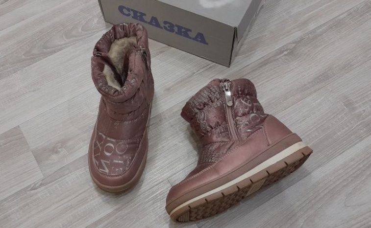 зимние сапожки для девочки 28