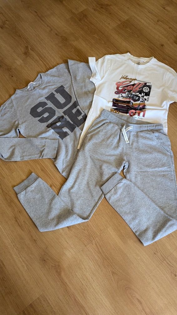 Спортно долнище, блуза H&M, тениска- комплект