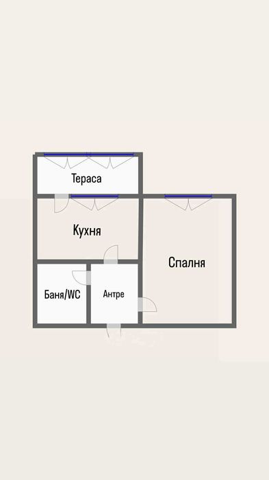 Собственик продава двустаен панелен апартамент след основен ремонт