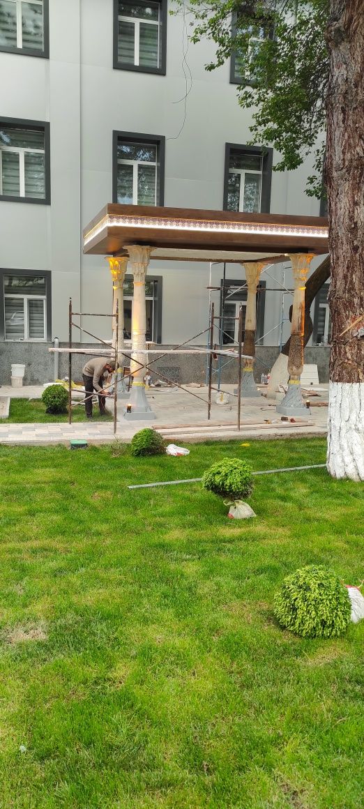 Beton maxsulotlardan xonadon stunlari besedkalar yasaymiz