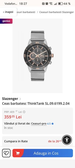 Slazenger 
Ceas barbatesc ThinkTank SL.09.6199.2.04