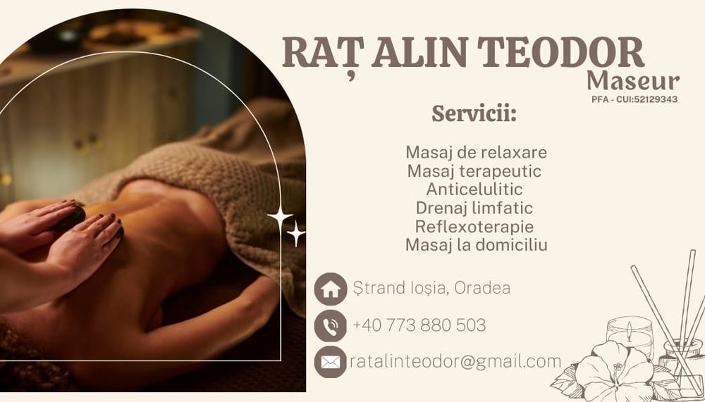 Masaj profesional la domiciliu în Oradea