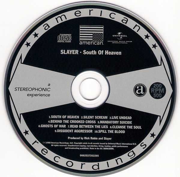 CD Slayer - South of Heaven 1988