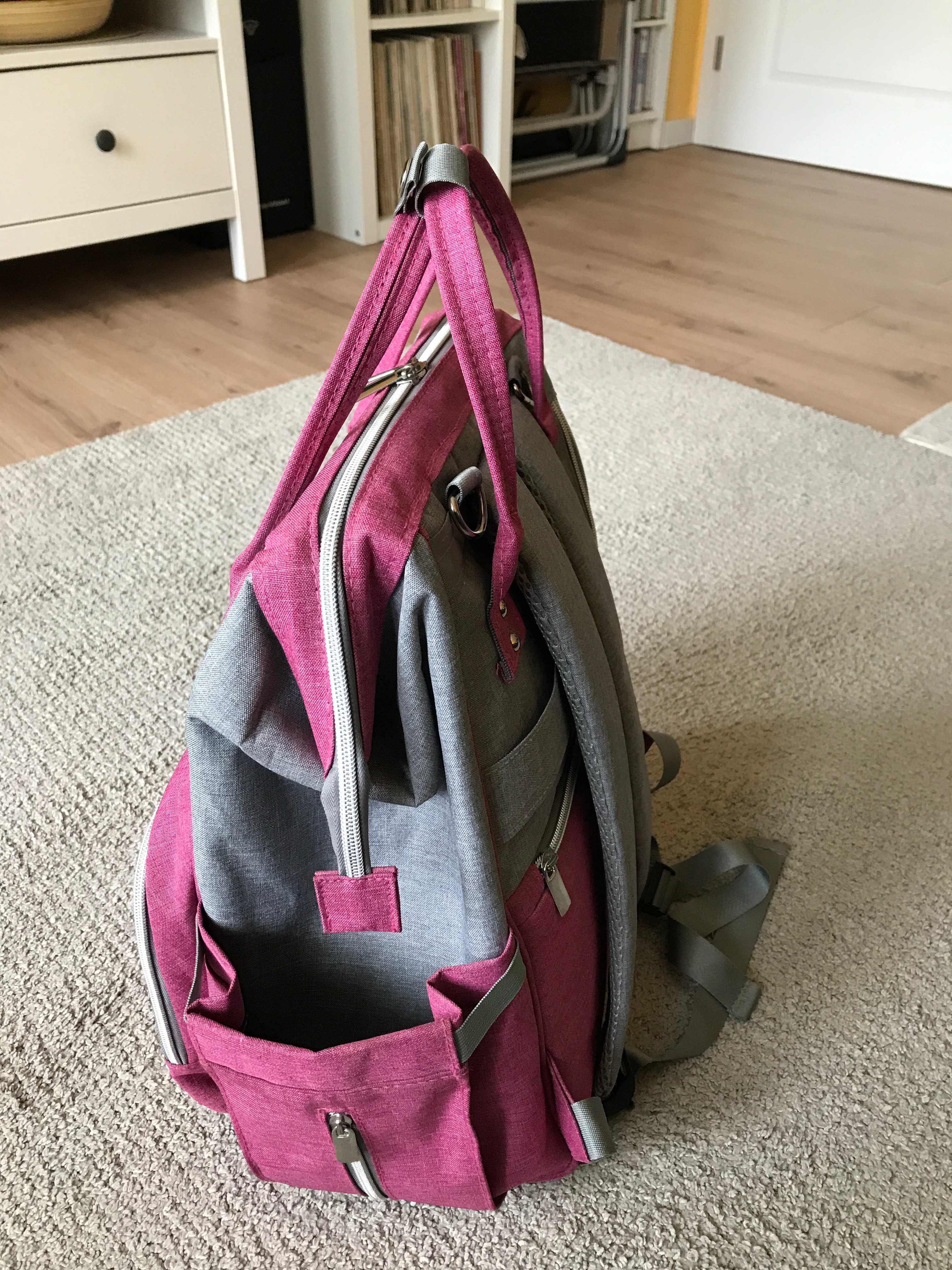 Раница за количка Lorelli Tina Pink & Grey
