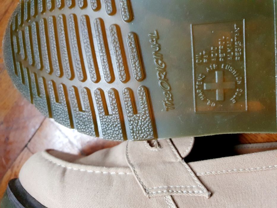 Pantofi vara Dr. Martens 42 loafers crem textil-panza interior piele