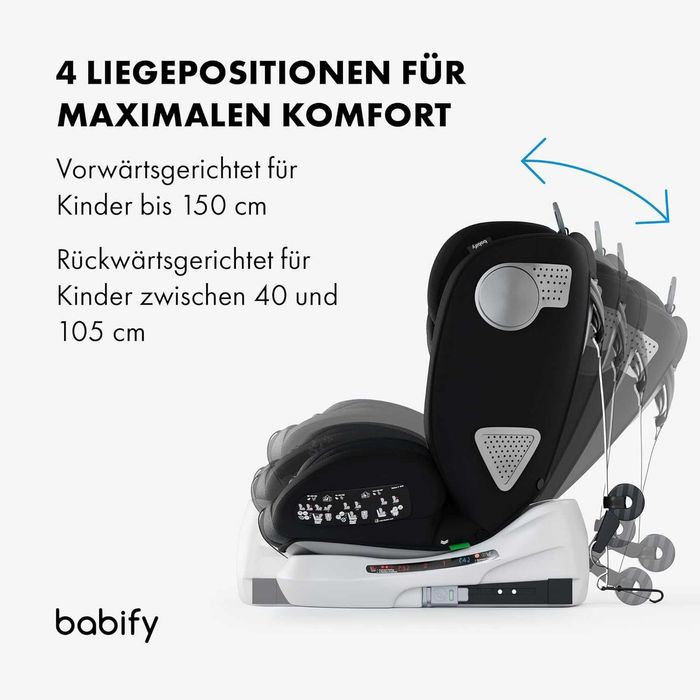 Scaun auto Babify Onboard Isofix0  - 12 ani, 40-150 cm, rotație 360°