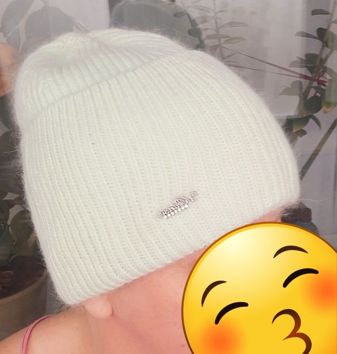 Шапка,ангора,салатовая