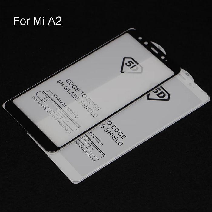 5D Стъклен протектор Xiaomi Redmi Note 8 7 6 5 Pro Mi A2 Lite A1 S2 6A