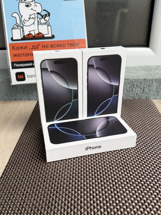 НОВИ! *ЛИЗИНГ* iPhone 16 Pro 128Gb White Black Desert Natural Titanium