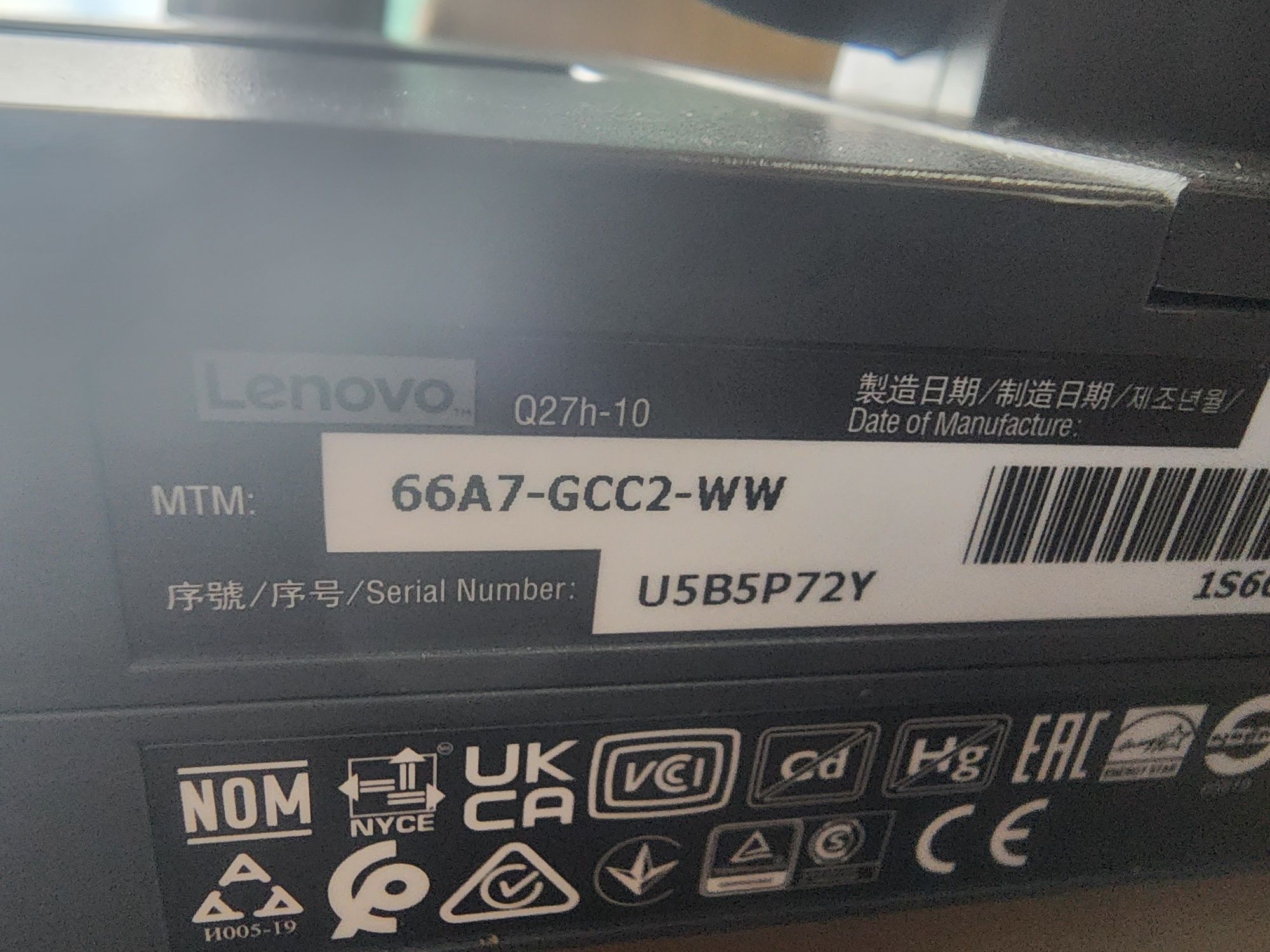 Монитор Lenovo 27