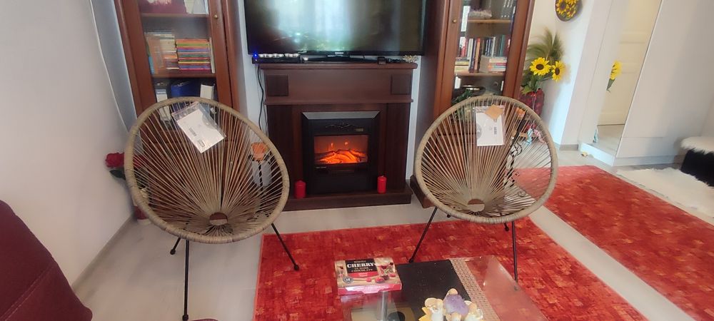 Scaune poliratan noi, culoare natur