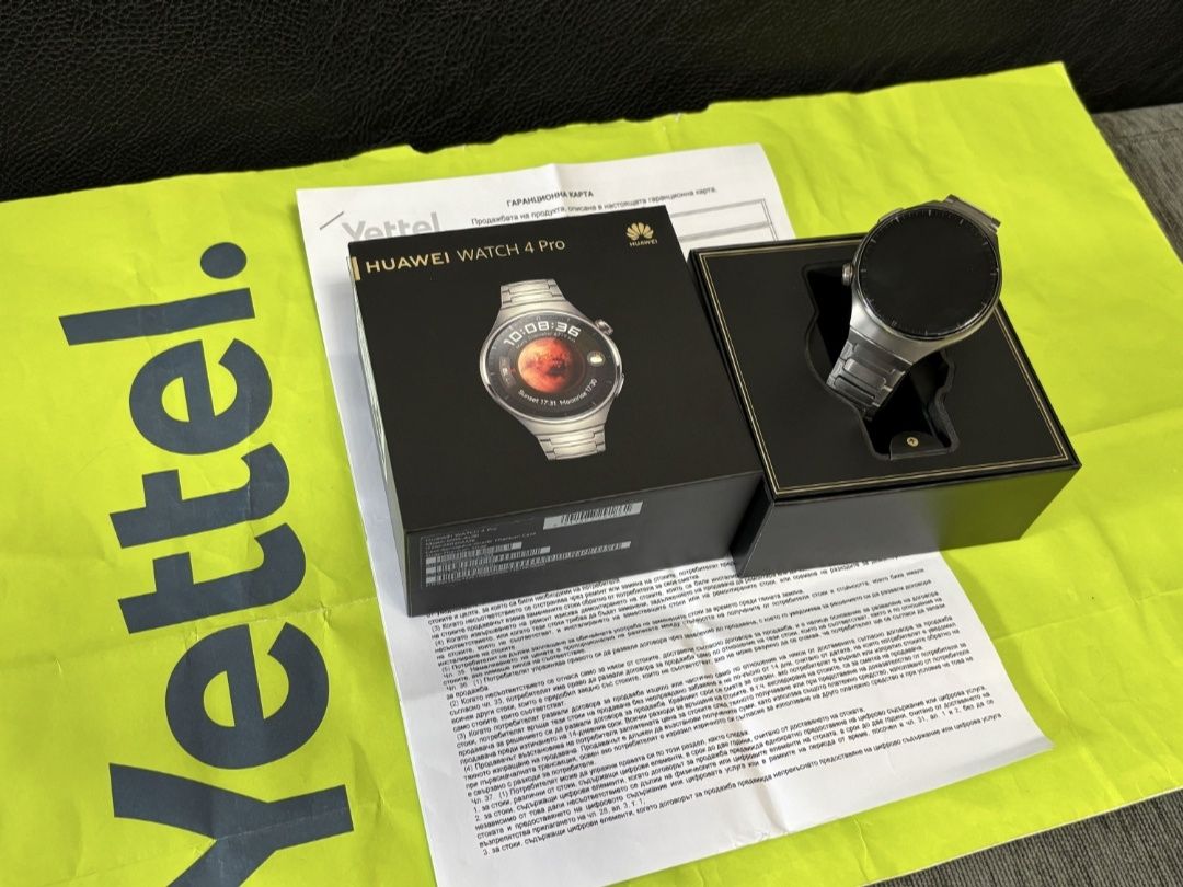 48mm HUAWEI WATCH 4 PRO Yettel Гаранция Август 2025 г. Titanium