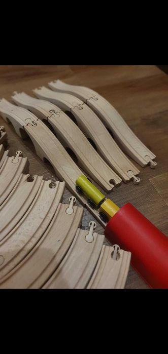 Дървено влакче с релси Икеа