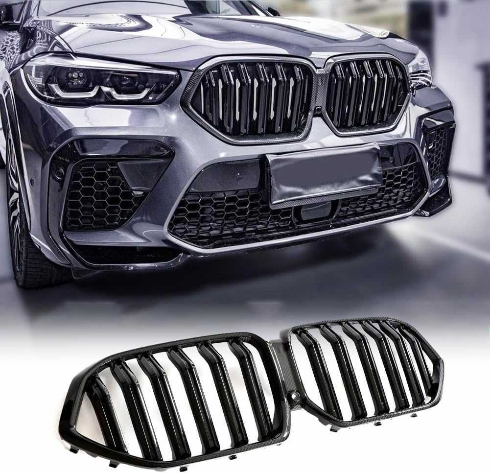 Двойни Решетки M Бъбреци за BMW X6 G06 БМВ Черен Гланц