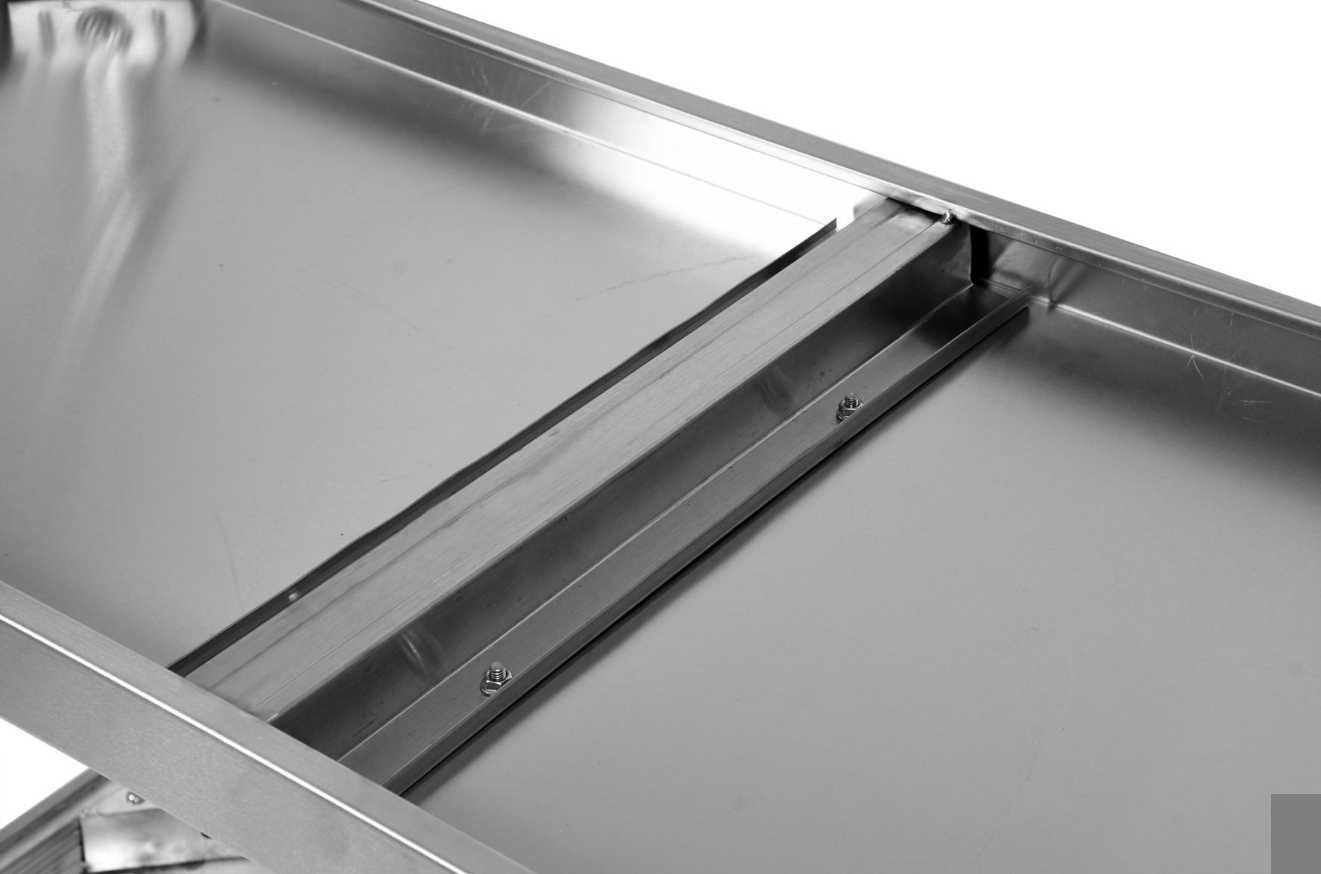 Masă centrală din inox cu raft – ideală pentru bucătării NOUA