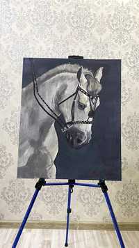 Картины Лошадь , Картина лошади.
Холст/Маслом 
Очень красивая работы.