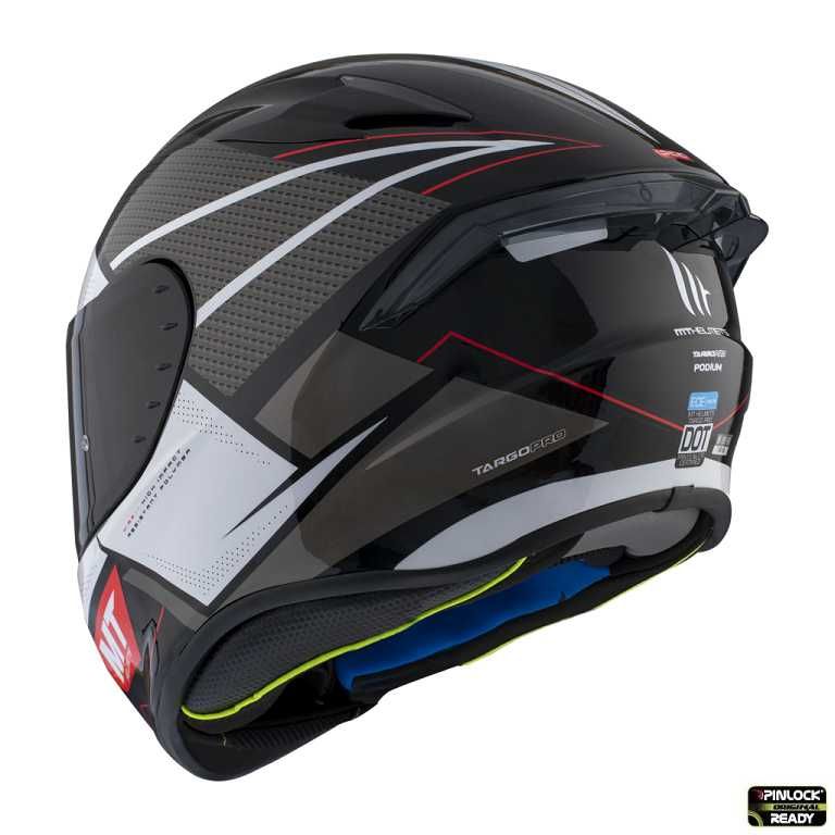 Casca integrala MT Helmets  Targo Pro Podium alb lucios