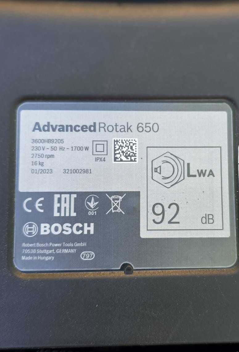 Електрическа косачка BOSCH Advanced Rotak 650