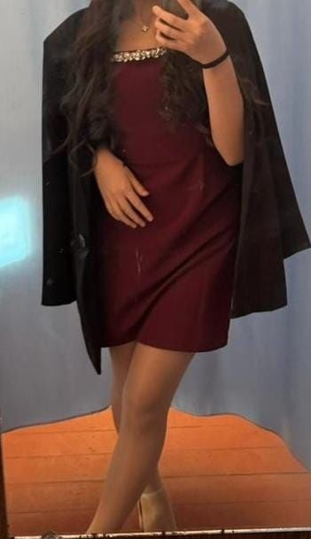 Платье бордовый S ка