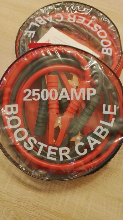 Висок клас тежки МЕДНИ АВТО Кабели за стартов ток 2500 A / ЗА КОЛА