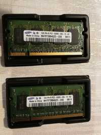 RAM памет за лаптоп ,"Samsung" 2бр х 1гб
