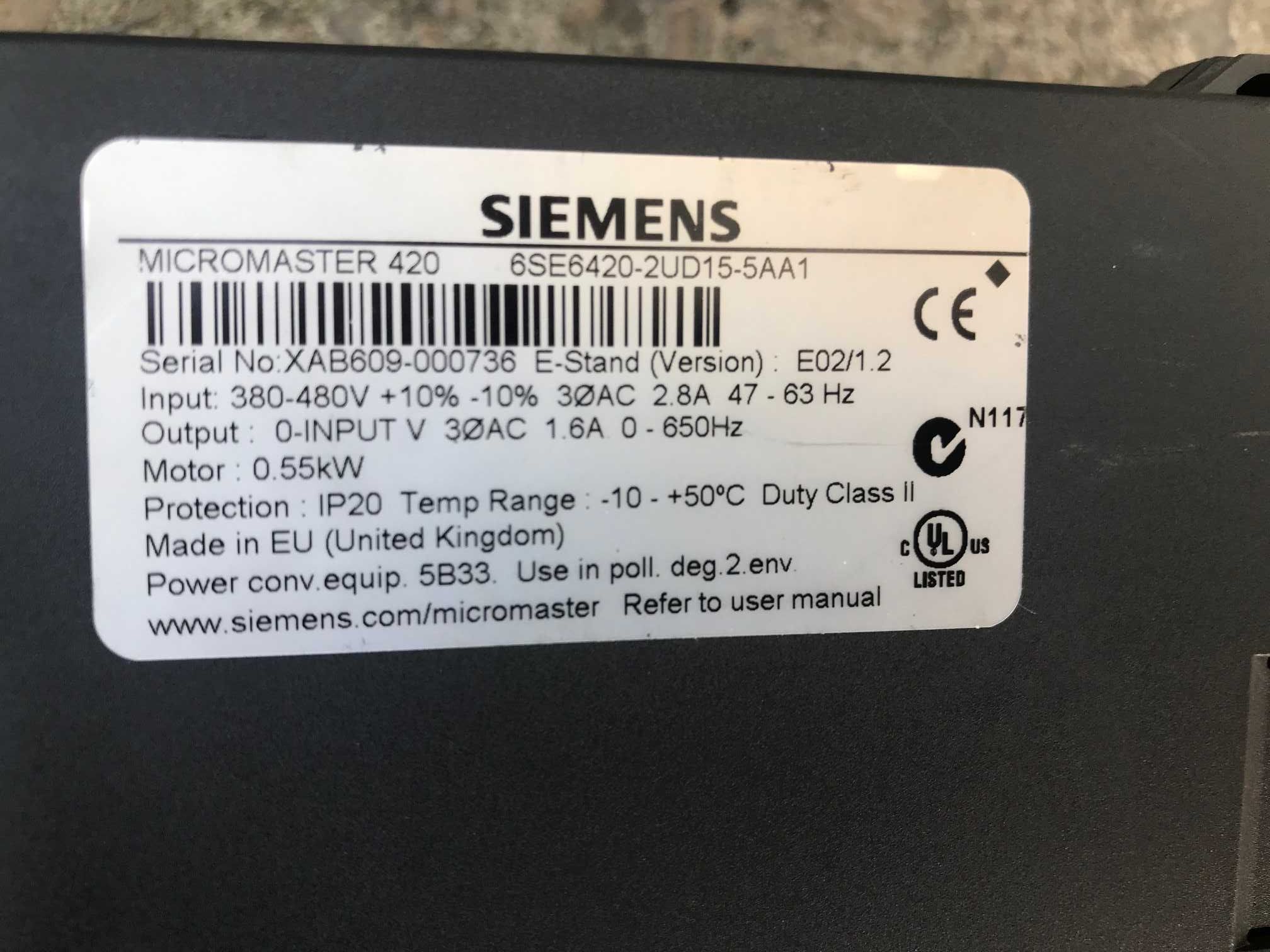 Честотен регулатор(инвертор) SIEMENS 0,55кw 400V AC