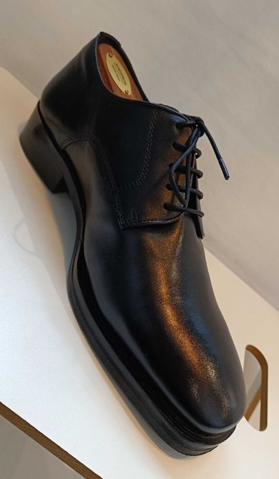 Pantofi derby 45 plain toe Walk London piele naturala moale