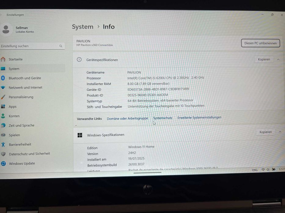 pavilion x360 13" i5 tableta cu touch  ssd 128gb 8 giga ram