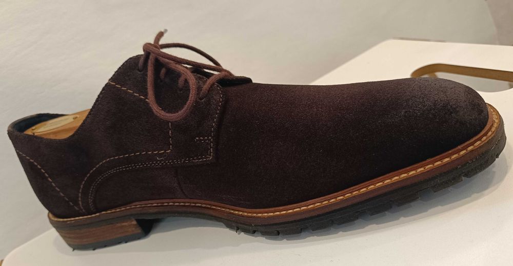 Pantofi derby 45 45.5 plain toe Salamander NOI piele nat talpa Vibram