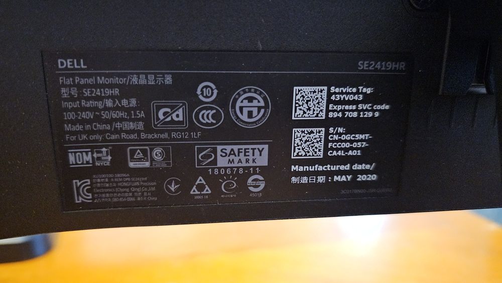 Monitor LED DELL SE2419HR 23.8 inch 4 ms FreeSync 75Hz