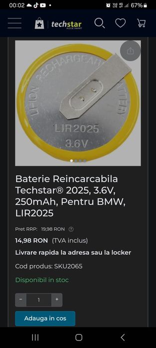 Baterie,acumulator de 3V