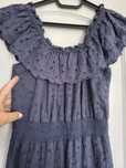Rochie lungă bumbac broderie englezească