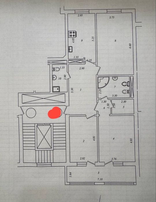 Продается квартира  Метро #Ойбек габус 3/8/& 160м2 с ремонтом