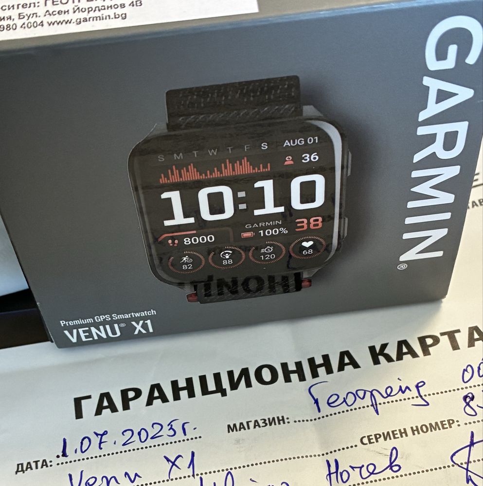 КАТО НОВ Garmin Venu X1 Geotrade Гаранция Black / Черен