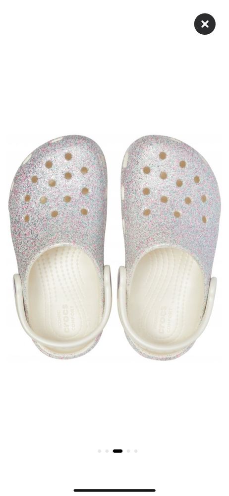 Papuci sandale Crocs Clasic Glitter marime c9 pentru 25 si 26