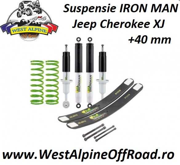 Kit suspensie Jeep Cherokee XJ - IRON MAN + 40 mm (2 foi suplimentare)