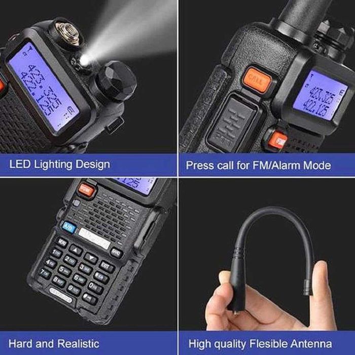 Statie radio portabila Baofeng UV-5R, putere emisie 8W,negru,sigilat