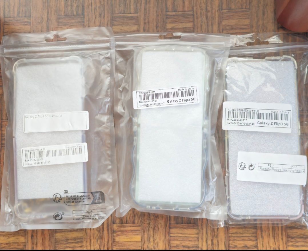 чисто нови Оригинален прозрачен калъф за Samsung Galaxy Z Flip3