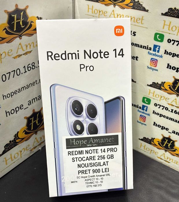 Hope Amanet P3 Redmi Note 14 Pro Nou/Sigilat